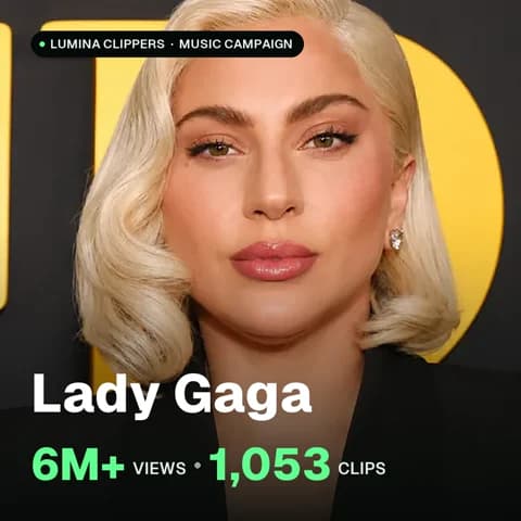 Lady Gaga: 6M+ views, 1,053 clips