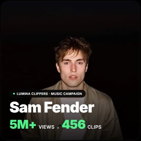 Sam Fender: 5M+ views, 456 clips