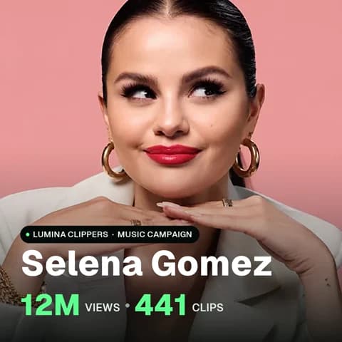 Selena Gomez: 12M views, 441 clips
