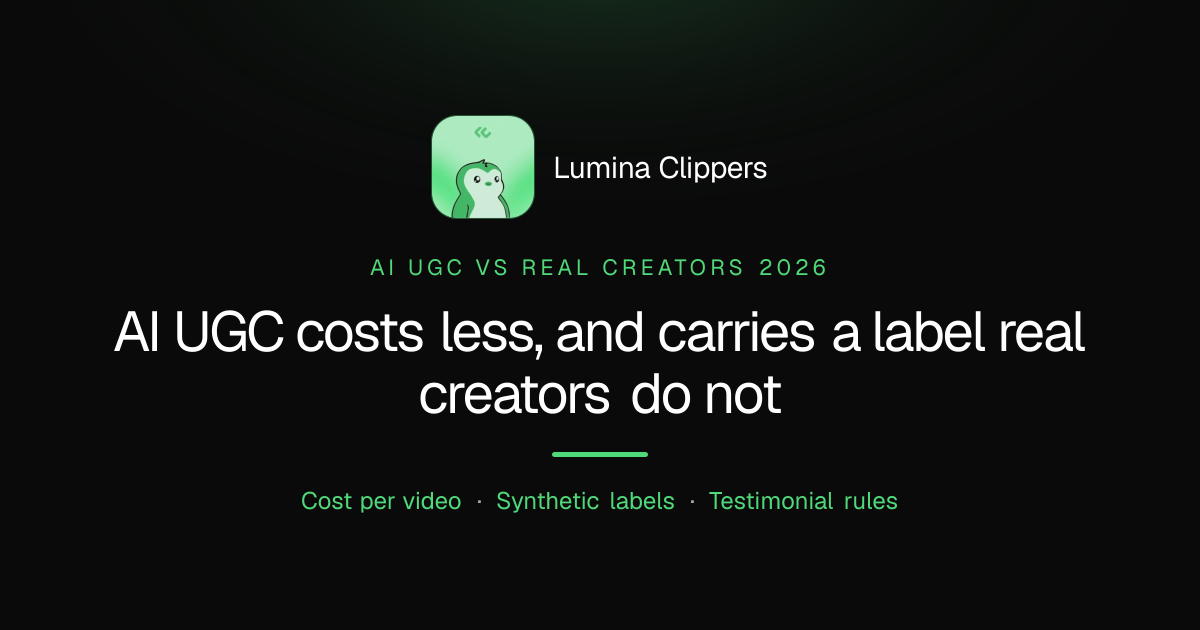 AI UGC Costs Less Than Real Creators, and Carries a Label They Do Not