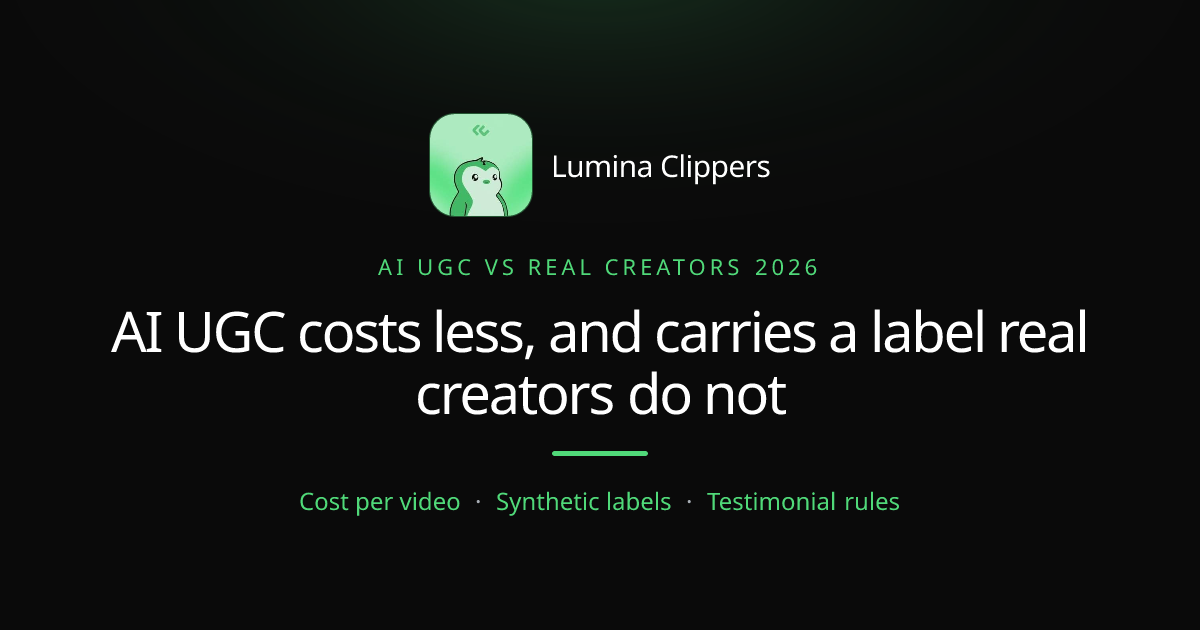 AI UGC Costs Less Than Real Creators, and Carries a Label They Do Not