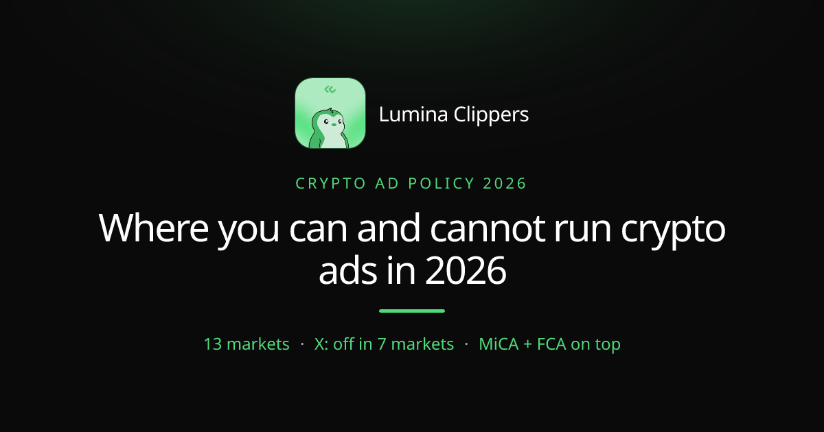 Where You Can and Cannot Run Crypto Ads in 2026, Country by Country