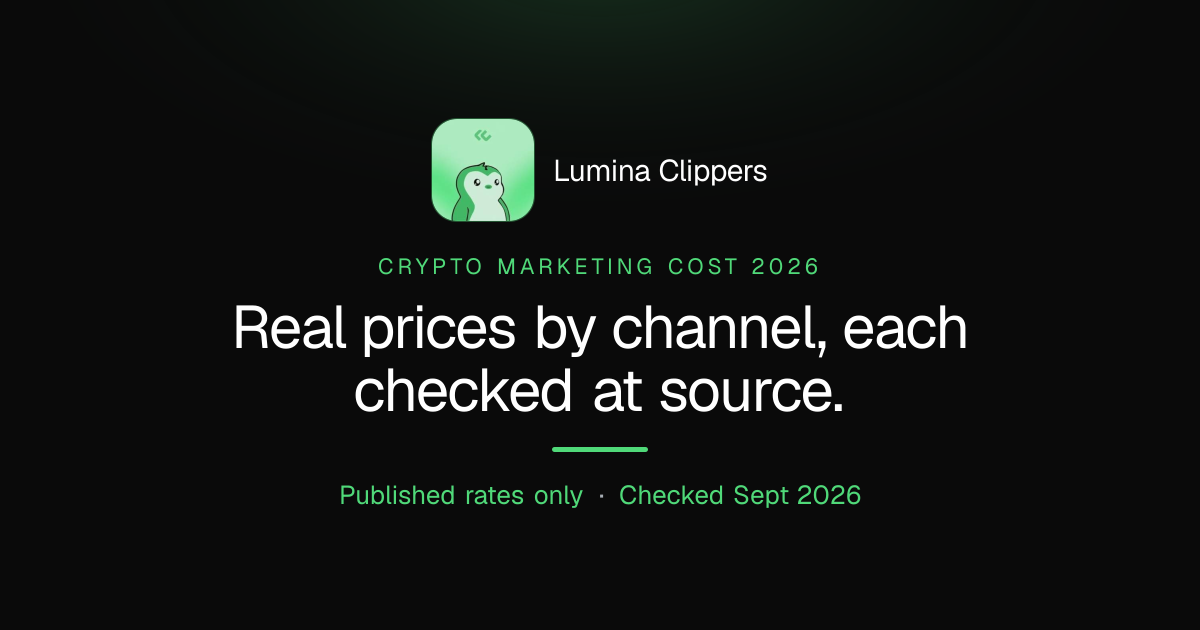 How Much Does Crypto Marketing Cost in 2026?