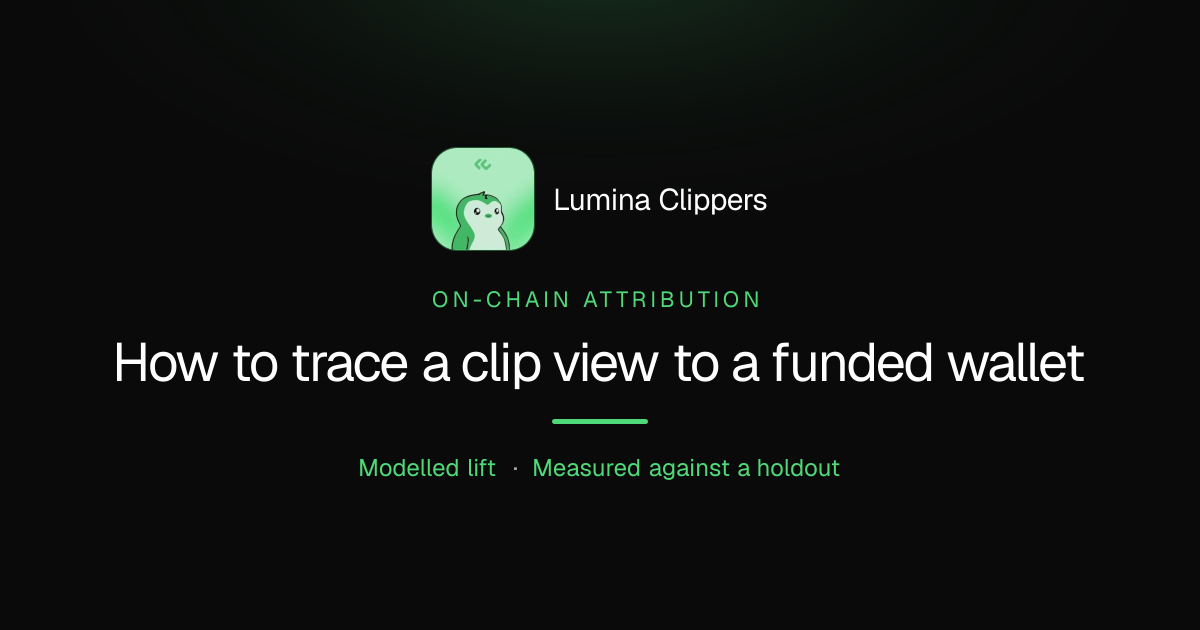 How to Trace a Clip View to a Funded Wallet On-Chain