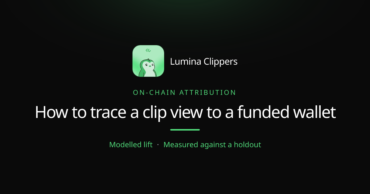 How to Trace a Clip View to a Funded Wallet On-Chain