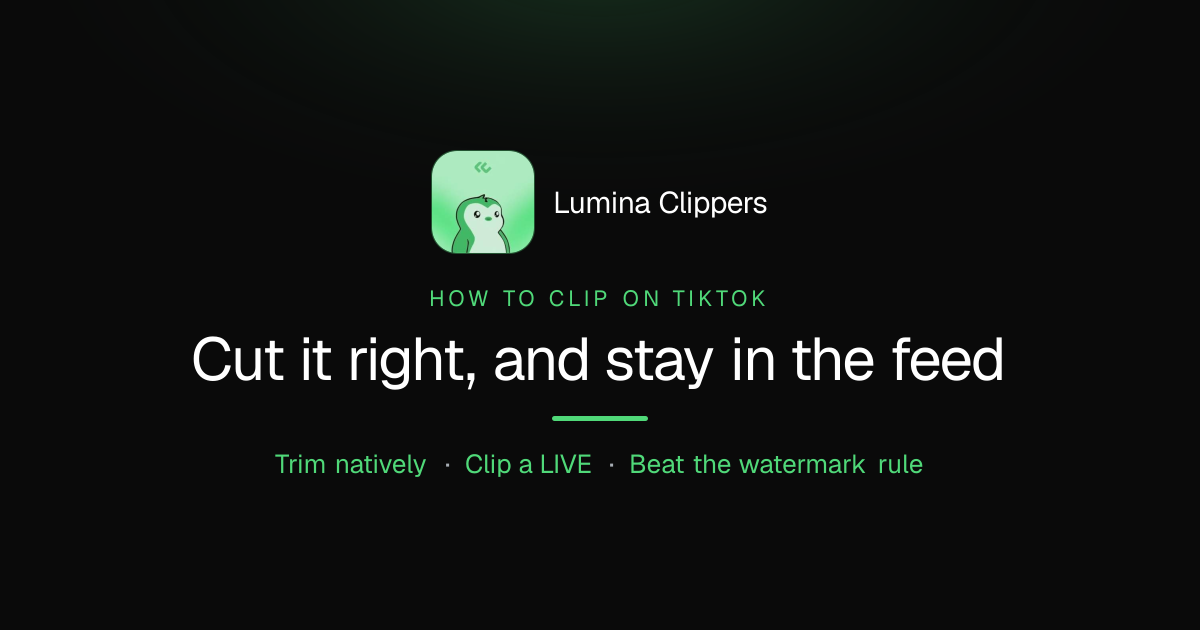 How to clip on TikTok and stay in the For You feed