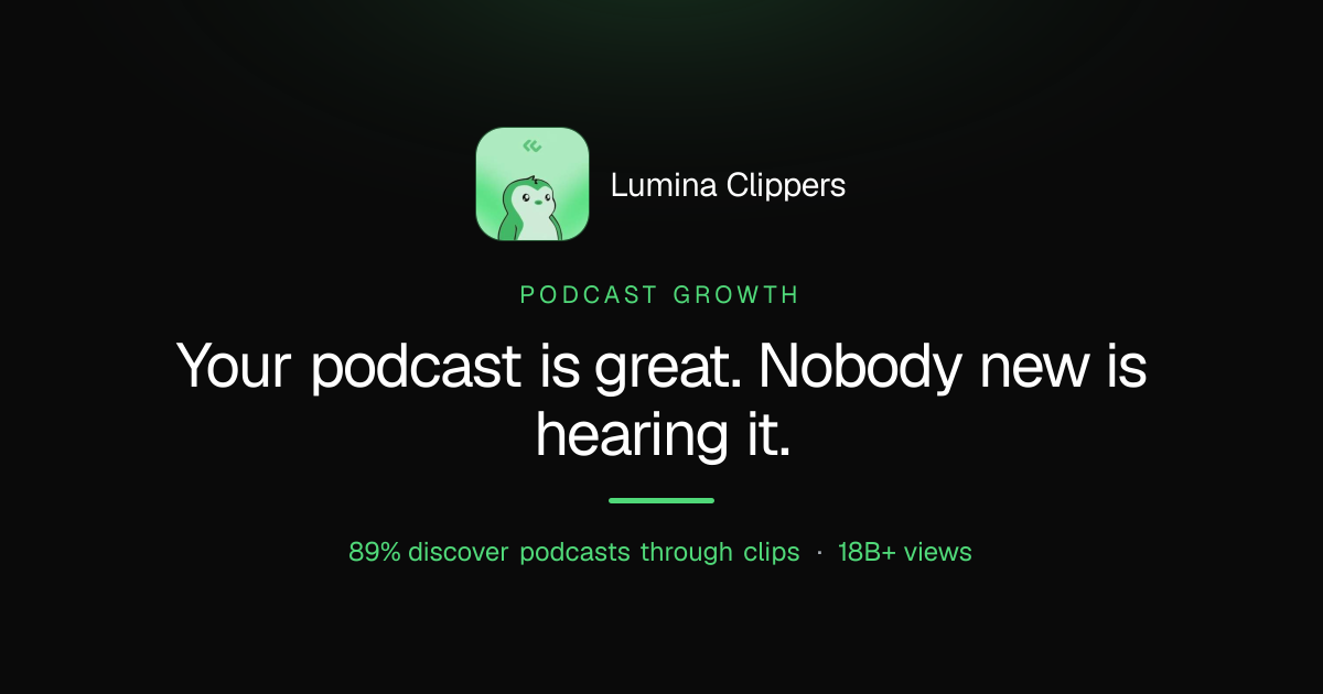 Your Podcast Is Great. Nobody New Is Hearing It.