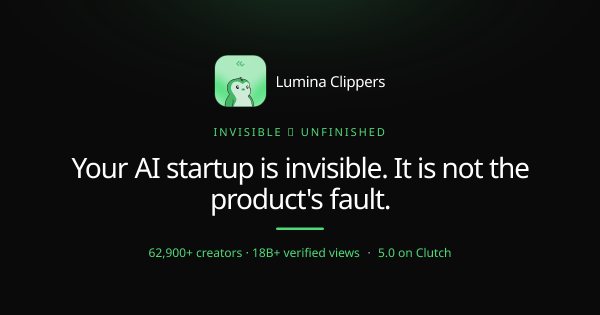 Your AI Startup Is Invisible (It's Not the Product's Fault)