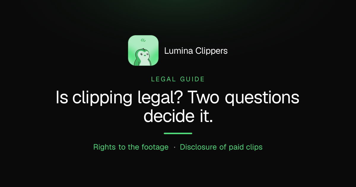 Is Clipping Legal? Yes, If You Do This One Thing
