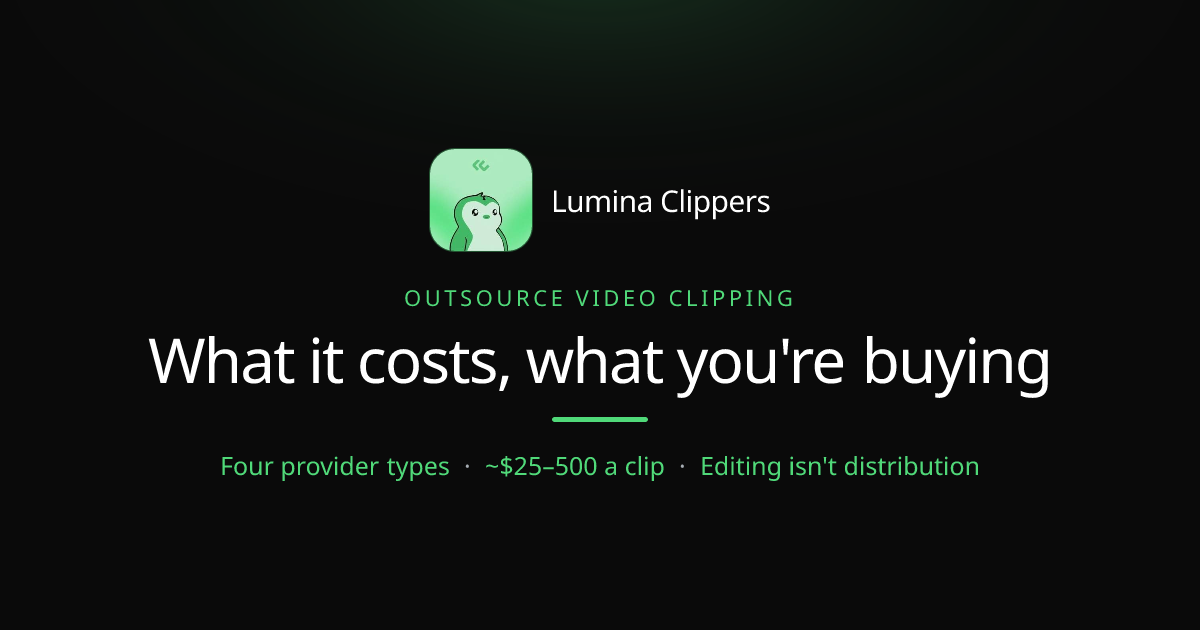 What outsourcing video clipping costs and what you're actually buying