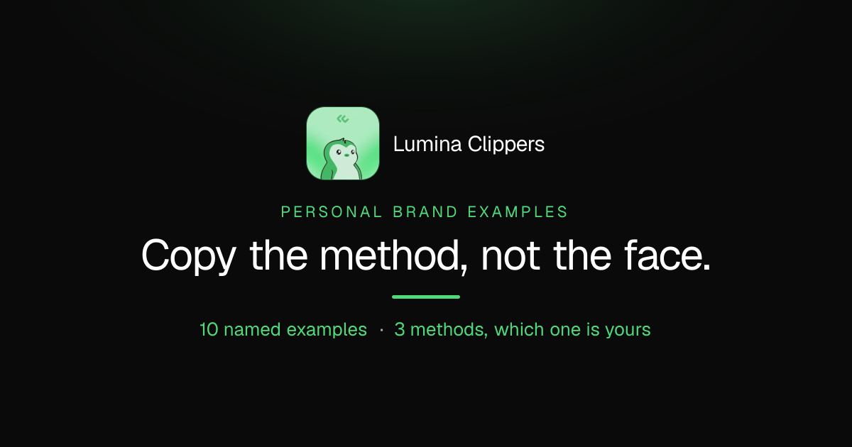 Personal brand examples and the methods worth copying
