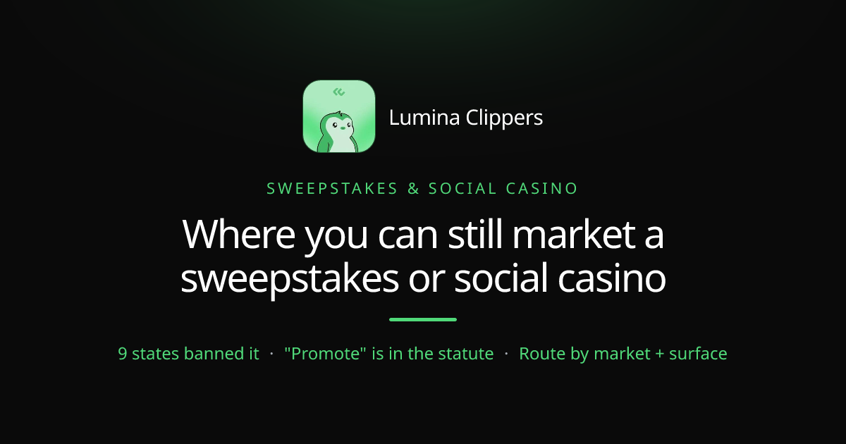 Where You Can Still Market a Sweepstakes or Social Casino