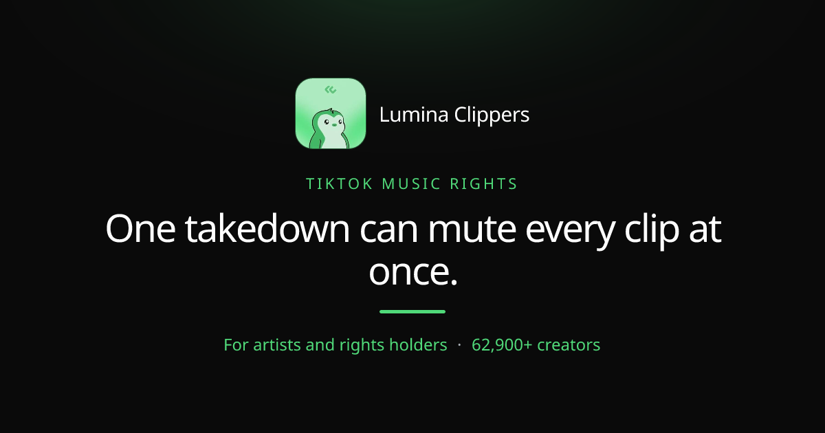 One Takedown Can Mute Every Clip of Your Song at Once