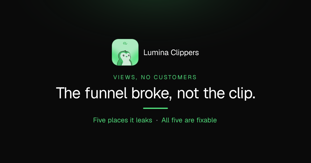 A Million Views and Zero Customers Means the Funnel Broke