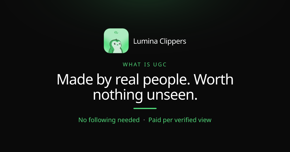 What UGC Is, and Why Making It Is Only Half the Job