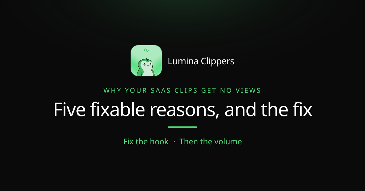 Why Your SaaS Clips Get No Views and How to Fix It