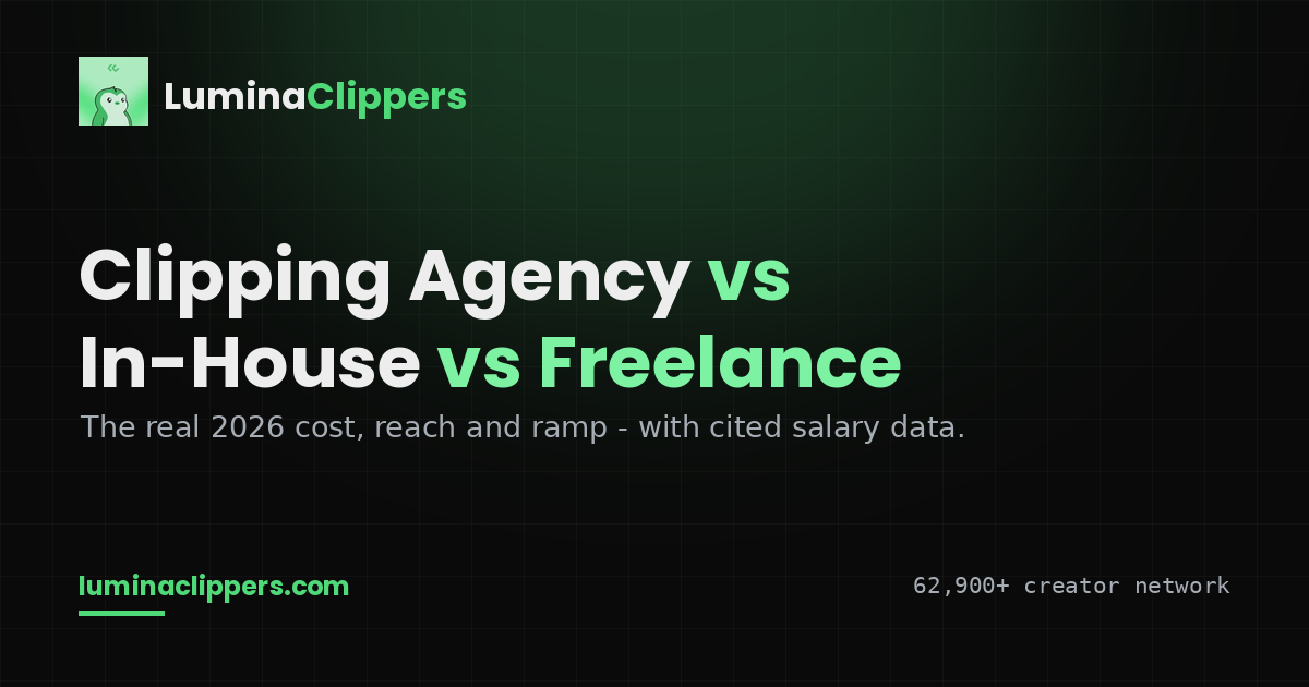 Clipping Agency vs In-House vs Freelance Clippers (2026)